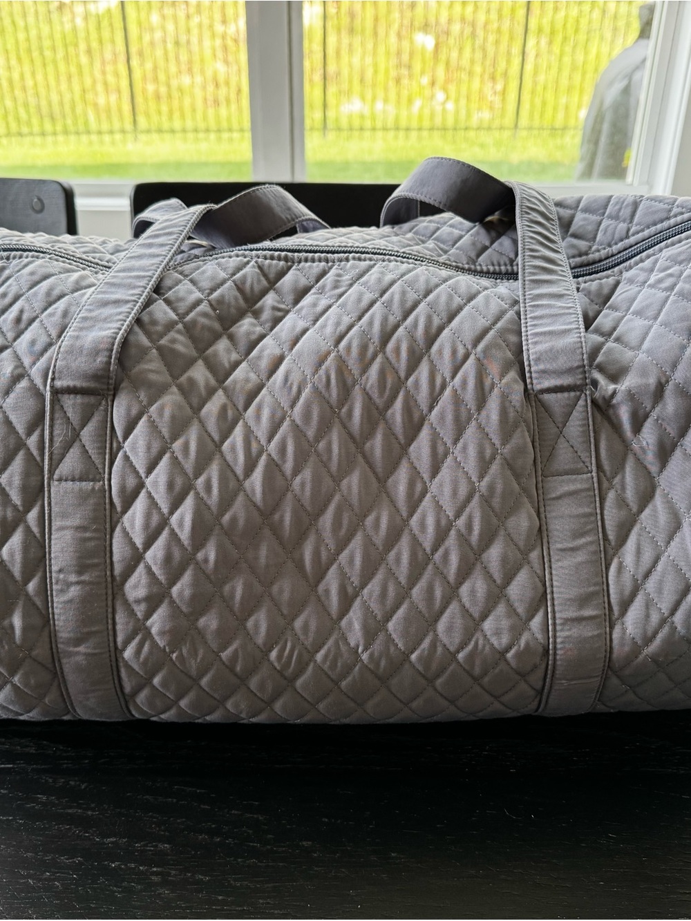 VERA BRADLEY Large Traveler Duffel Bag CARBON GRAY